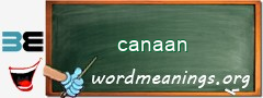 WordMeaning blackboard for canaan